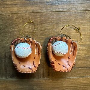 Baseball Glove and Ball Ornaments